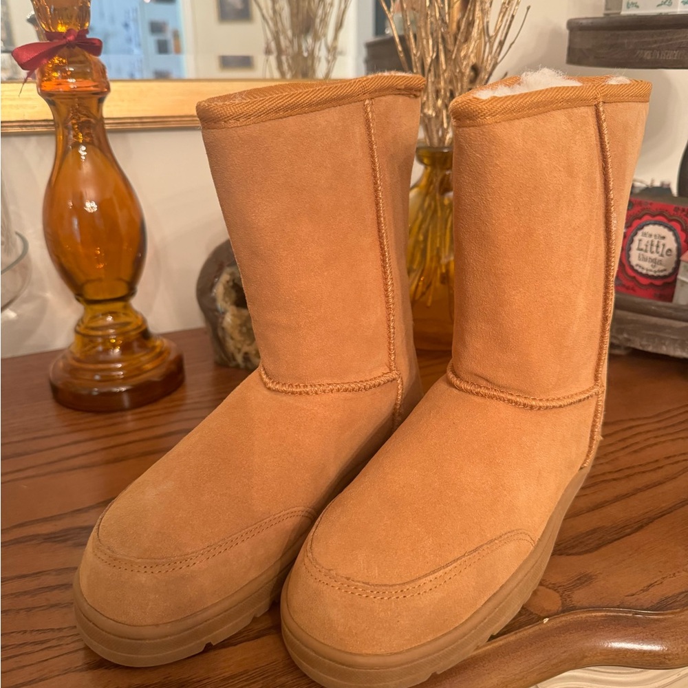 New Plymouth Moc boots with fur lining
